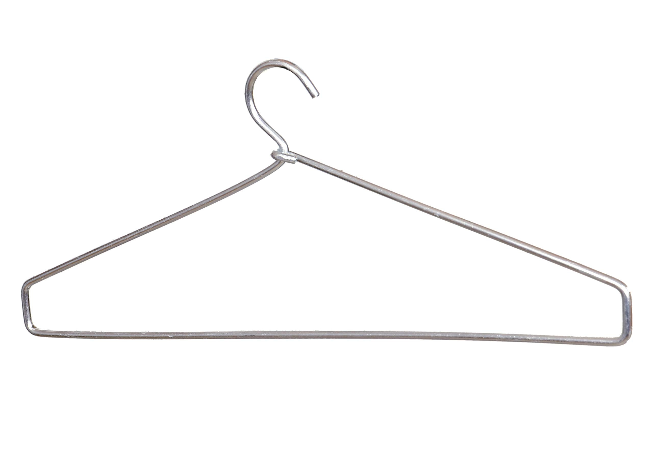 Newchampion Strong & Durable Heavy Aluminium Cloth Hanger 17 - (Silver, Pack Of 12 Pcs)